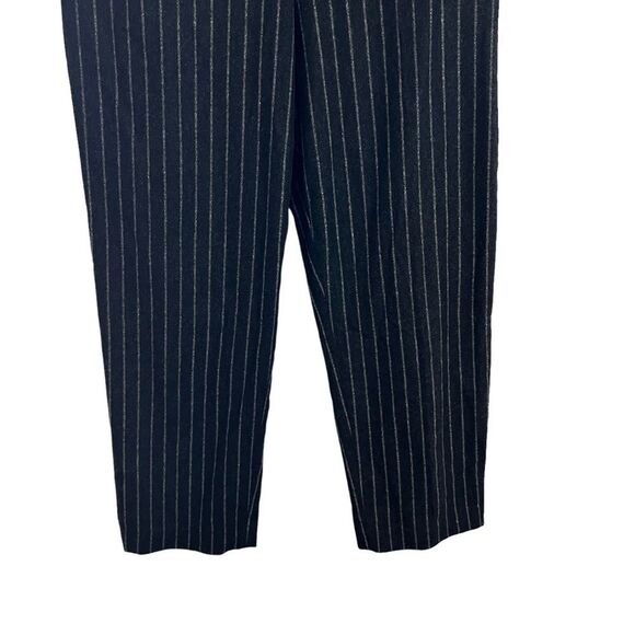 Aritzia Wilfred Pinstripe Wool Cashmere Blend Straight Leg Pants Gray 6 - Picture 4 of 11